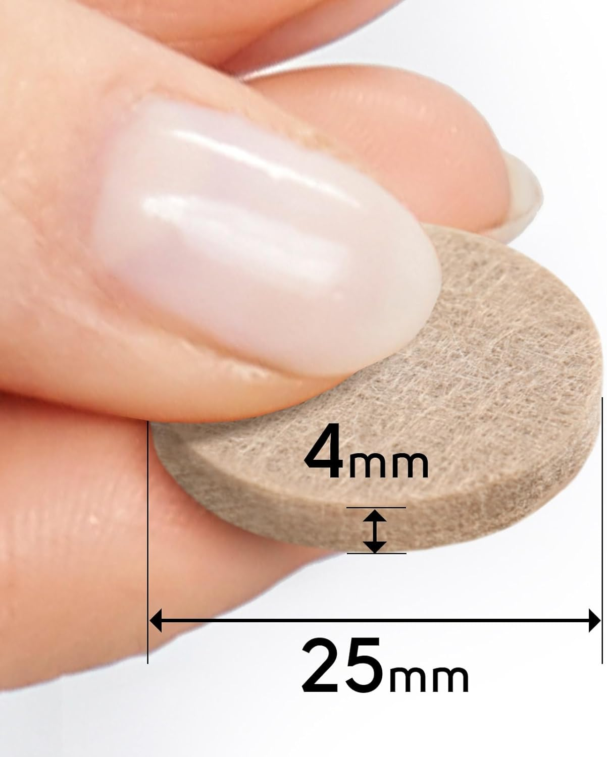 Felt Furniture Pads, 25 Mm round Floor Protectors for Furniture Legs, 48 Set of Felt Chair Leg Floor Protectors, Self Adhesive Felt Pads for Furniture Feet, Furniture Felt Pads for Hardwood Floors image number 2