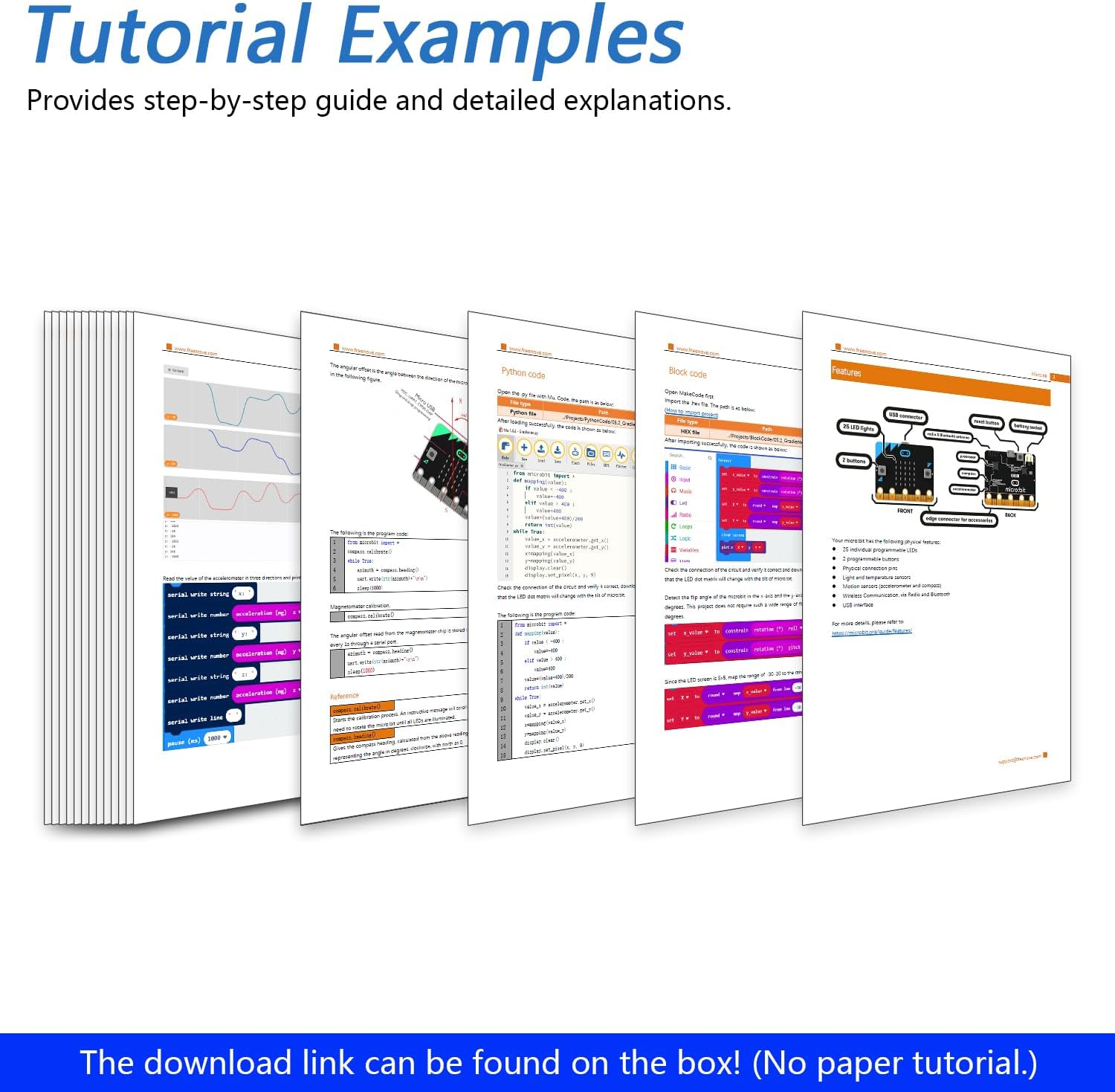 Freenove BBC Micro:Bit V2 Development Board, Blocks and Python Code, Detailed Tutorial, Example Projects image number 2