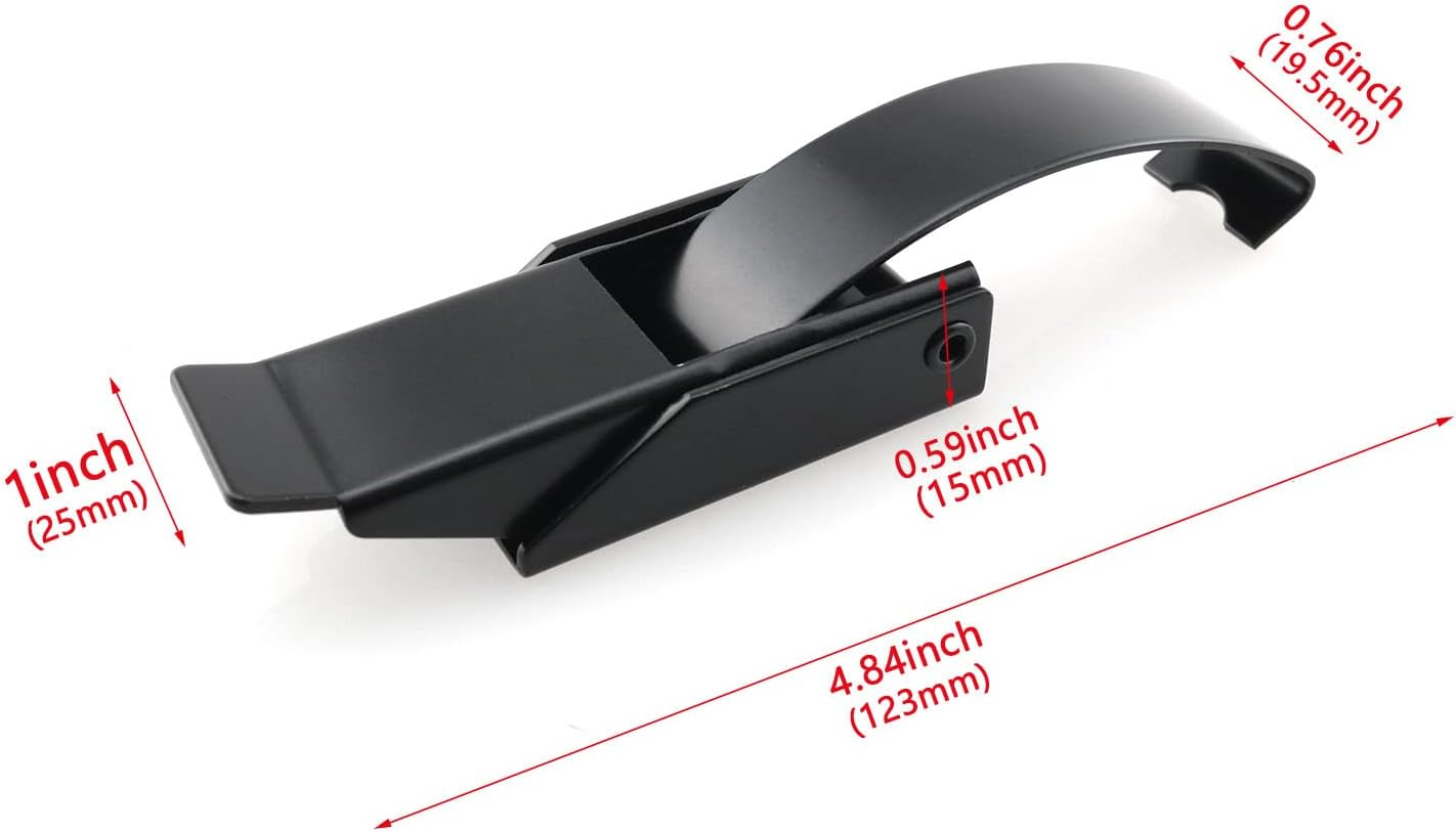 Hjgarden 2Pcs 304 Stainless Steel Draw Toggle Latch with Spring-Steel Hook, Spring Loaded Draw Toggle Clamp Clip Black Hasp Latch Catch Clasp