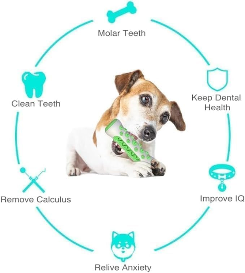 2024 Best Dog Chew Toothbrush, 360&deg; Dog Toothbrush Chew Toy, Pet Dog Chew Toys Teeth Cleaning Oral Toothbrush Rubber Bone, Molar Chew Provides a Deep Clean Teeth Puppy Dental Care, (3 PCS) image number 3