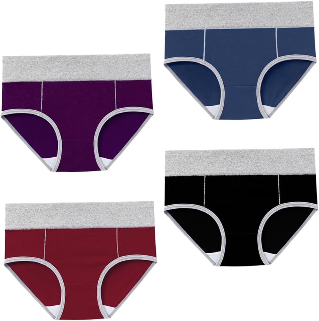LIFKOME High Waist Underpants for Ladies Breathable Comfortable Panties Elastic for Family and Friends plus and Multiple Colors image number 2