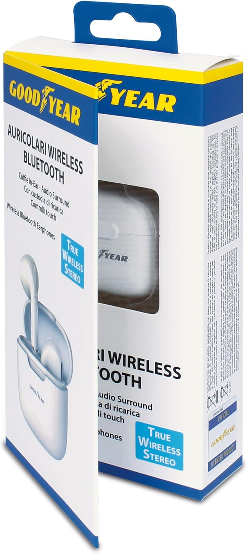 Goodyear Wireless Headphones with 60 Hours Charging Case, Bluetooth 5.3 Headphones, In-Ear, USB-C Charging Cable Included, True Wireless Stereo, Surround Sound, Microphone and Touch Controls image number 3