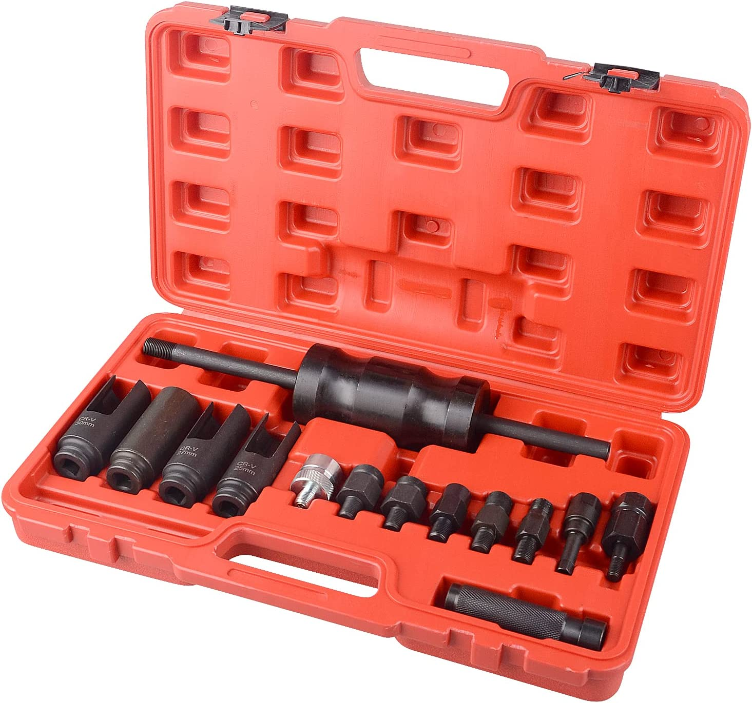 14 Piece Injection Puller Tool Bosch Delphi Deso Siemens Diesel Injector Remover image number 4