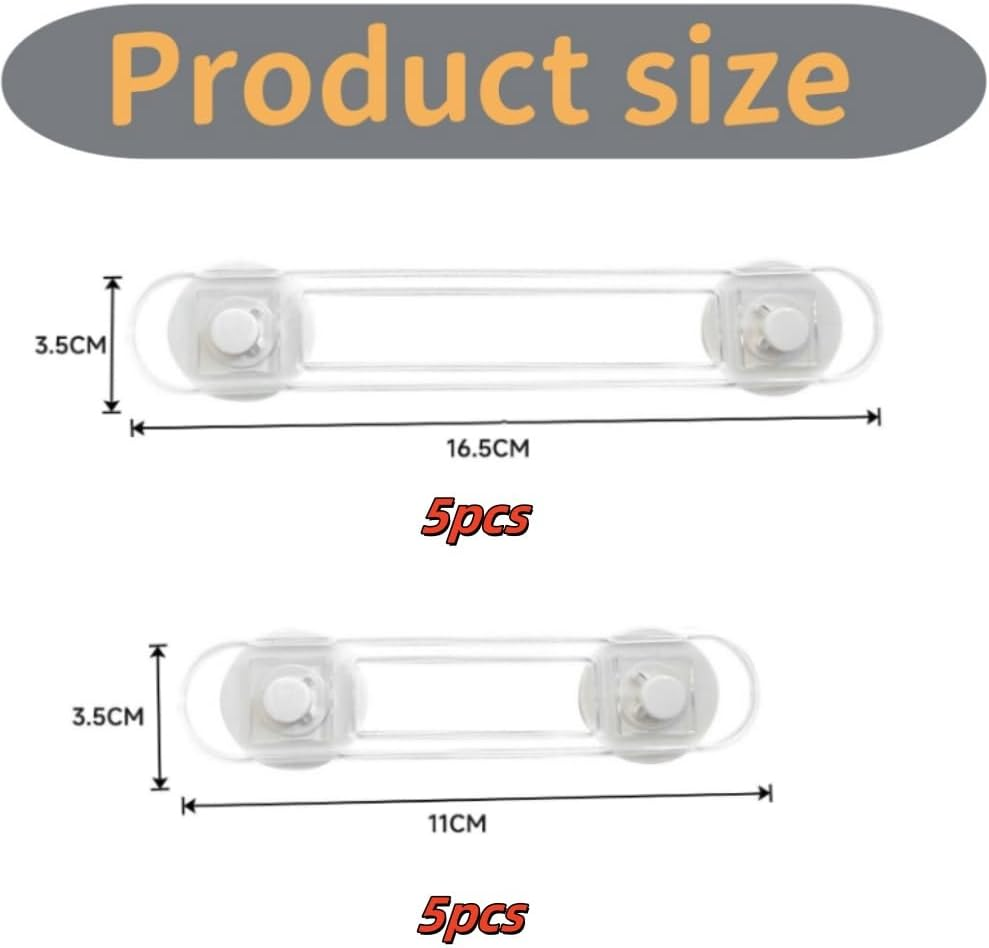 Jindizi Locks for Cabinets and Drawers, 10Pcs Safety Locks, Cupboard Locks, Latches to Drawer Door Fridge, No Drilling Adjustable Strap With