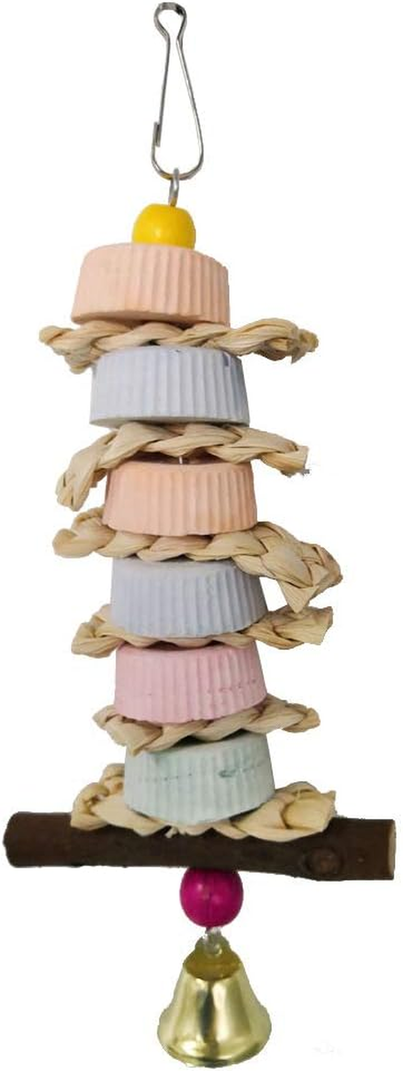 Bird Perch Bird Toys Parakeet Toys, Bird Cage Accessories Wooden Chew Toys Perch Stand for Parrot Conure Cockatiel Lovebird Parrotlet Budgie Finches image number 1