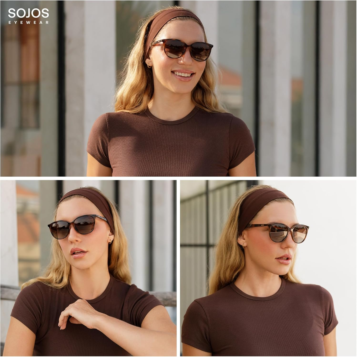 SOJOS Square Polarized Sunglasses for Women Men Vintage Style Larger Fit Shades SJ2642 image number 4
