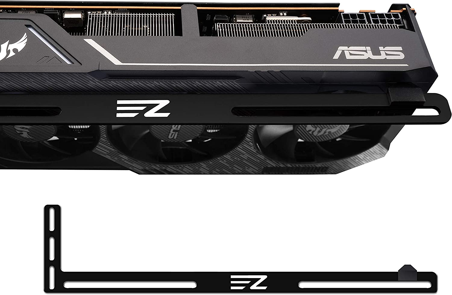 EZDIY-FAB GPU Bracket,Graphics Card Brace Support,Video Card Holder,Gpu Holder for Custom Desktop PC Gaming-3Mm Aluminum-Black