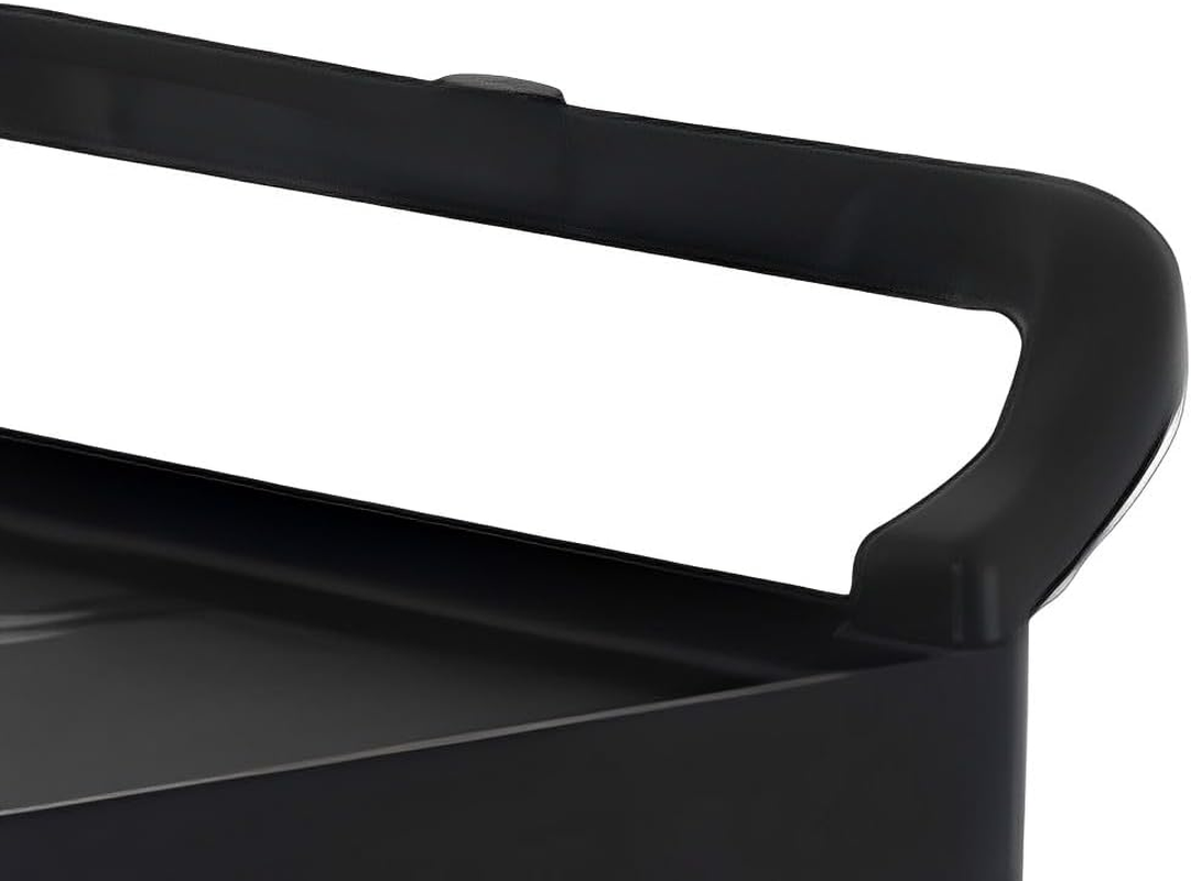 SOGA 2 Tier Food Trolley Portable Kitchen Cart Multifunctional Big Utility Service with Wheels 845X430X940Mm Black image number 3