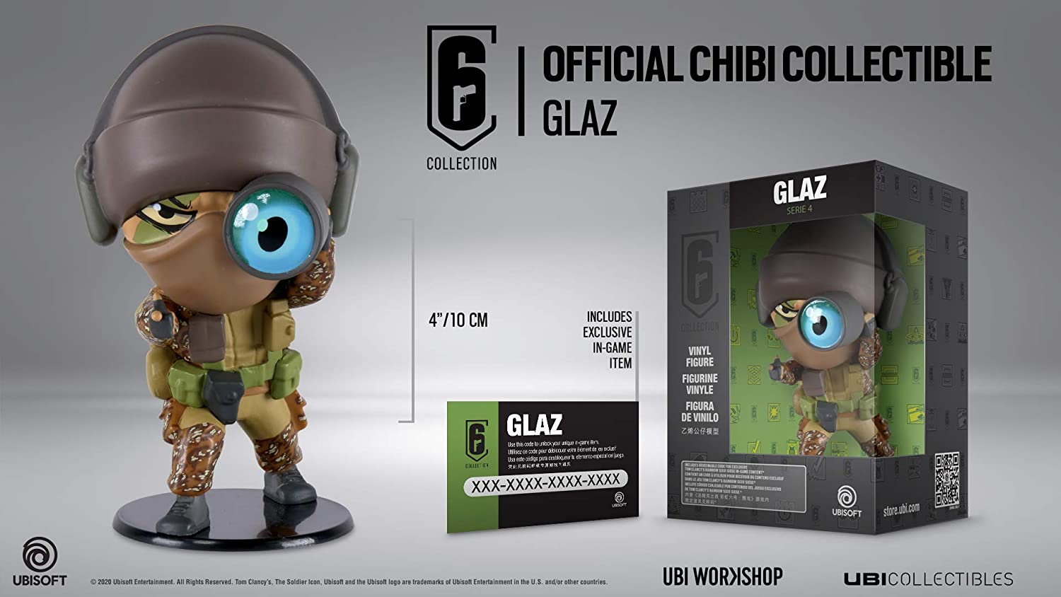 Ubisoft Six Collection Merch Series 4 Glaz Chibi Figurine