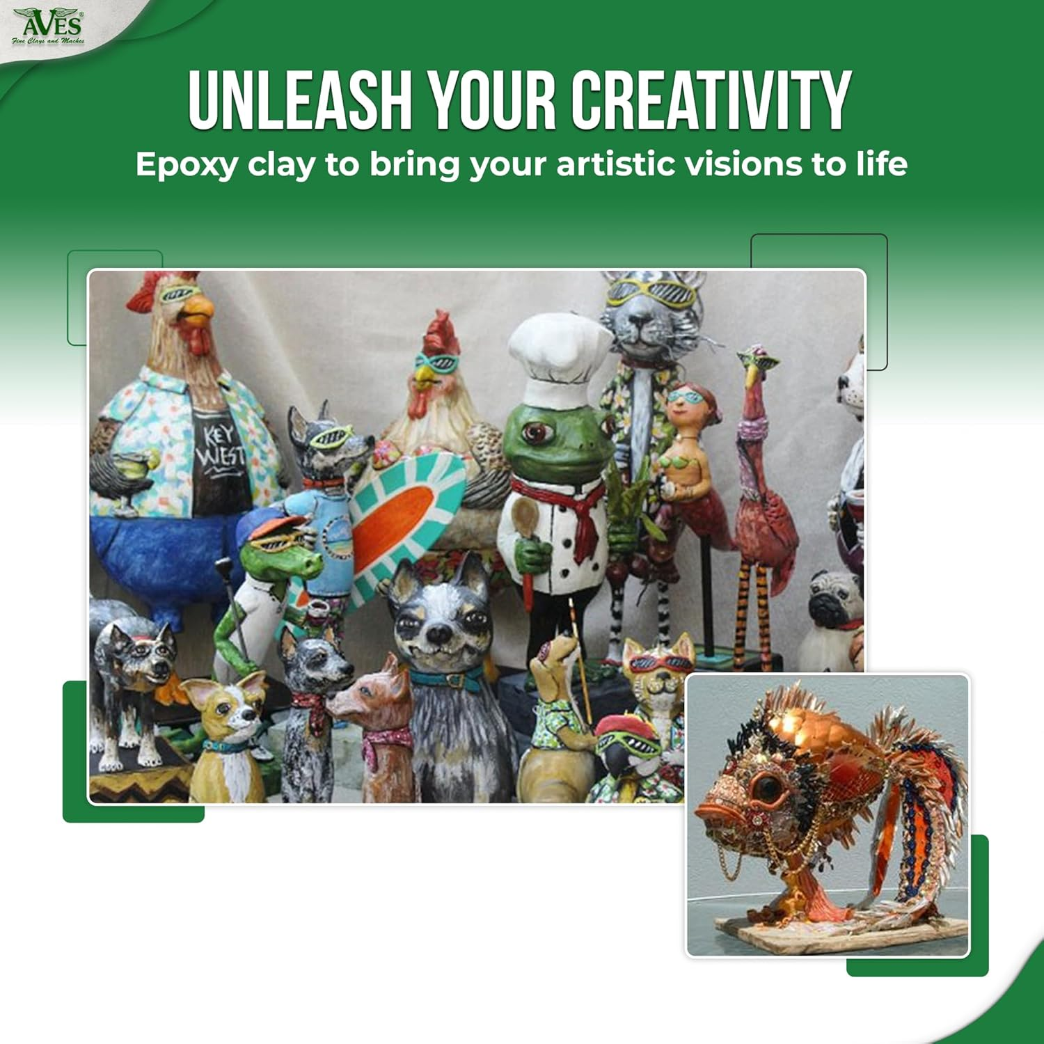 Apoxie Air Dry Clay for Professionals - Self Hardening Modelling Clay, Waterproof Sculpting Clay Made for Detail - No Cracking Modelling Clay - 2 Part Epoxy Clay for Sculpting, White (0.5Kg) image number 4