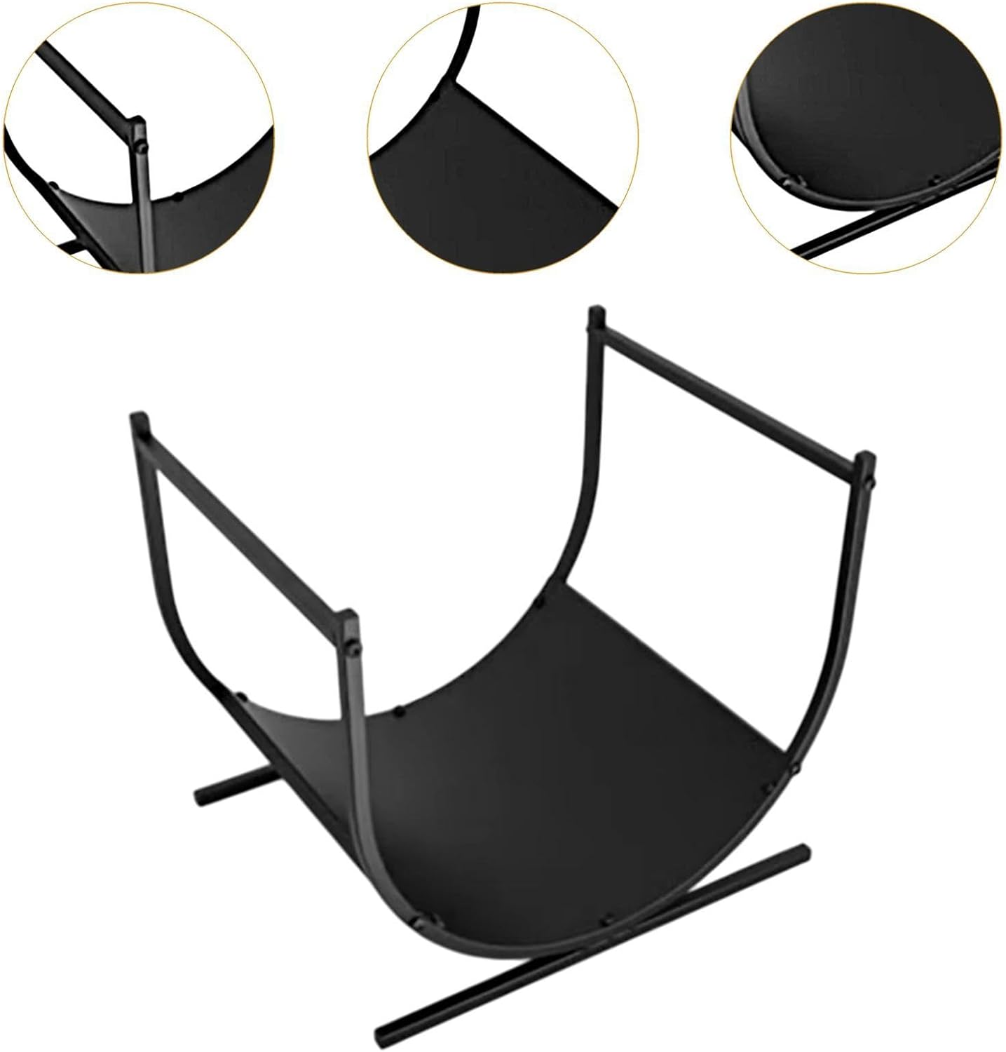 Firewood Rack Firewood Log Rack Metal Firewood Storage Bracket Indoor image number 3