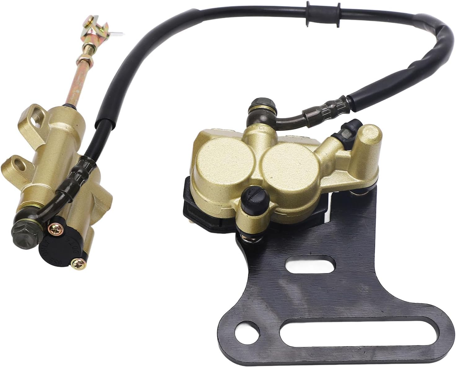 Rear Hydraulic Brake Master Cylinder Kit, Brake Master Cylinder Caliper Assembly High Strength Use Sturdy for Pit Dirt Bike