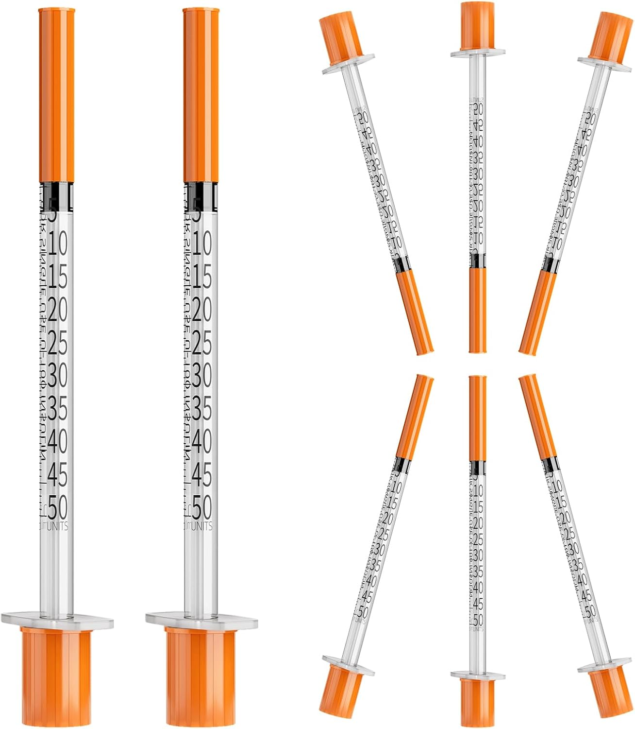 0.5Ml/Cc Syringes with 31G 5/16 Inch(8Mm) Needles,Lab Measuring Supplies,Disposable Individually Wrapped,Box of 100 image number 4
