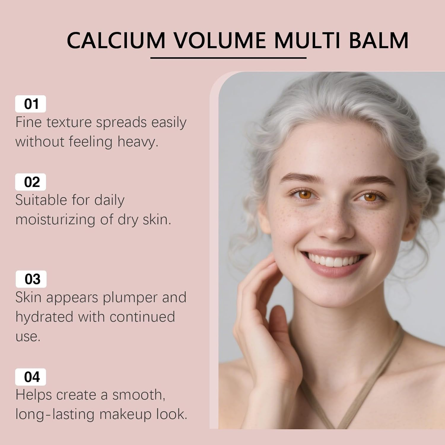 Calcium Multi Balm, Anti-Aging & Firming Korean Skincare Stick, Calcium Volume Multi Balm, for Hydrating & Firming Skin, Hydrating Anti-Wrinkle Serum Stick for Eyes, Face, and Neck (3Pcs) image number 1
