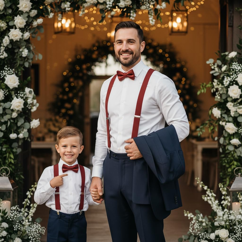 Spencer J'S Men'S X Back Suspenders & Bowtie Set Variety of Colors image number 3