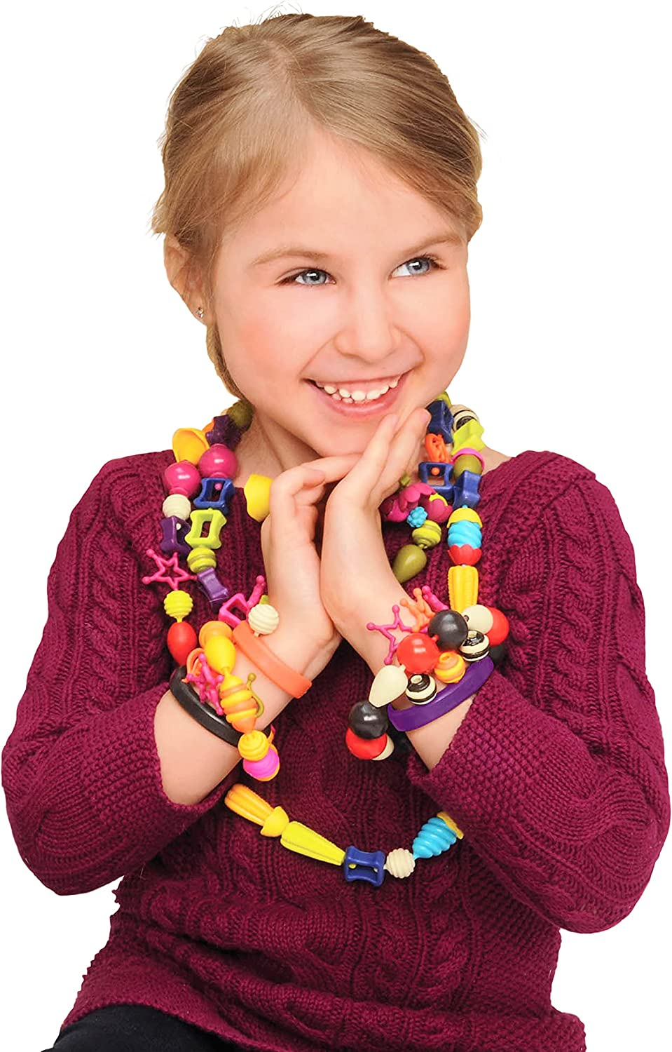 B. Toys &ndash; Pop Arty! 275 Pieces &ndash; Jewlery Making Kit &ndash; Creative Pop Snap Bead Set for Kids &ndash; DIY Craft Jewelry Making Kit &ndash; Necklaces, Rings, Bracelets &ndash; 4+ Years image number 2