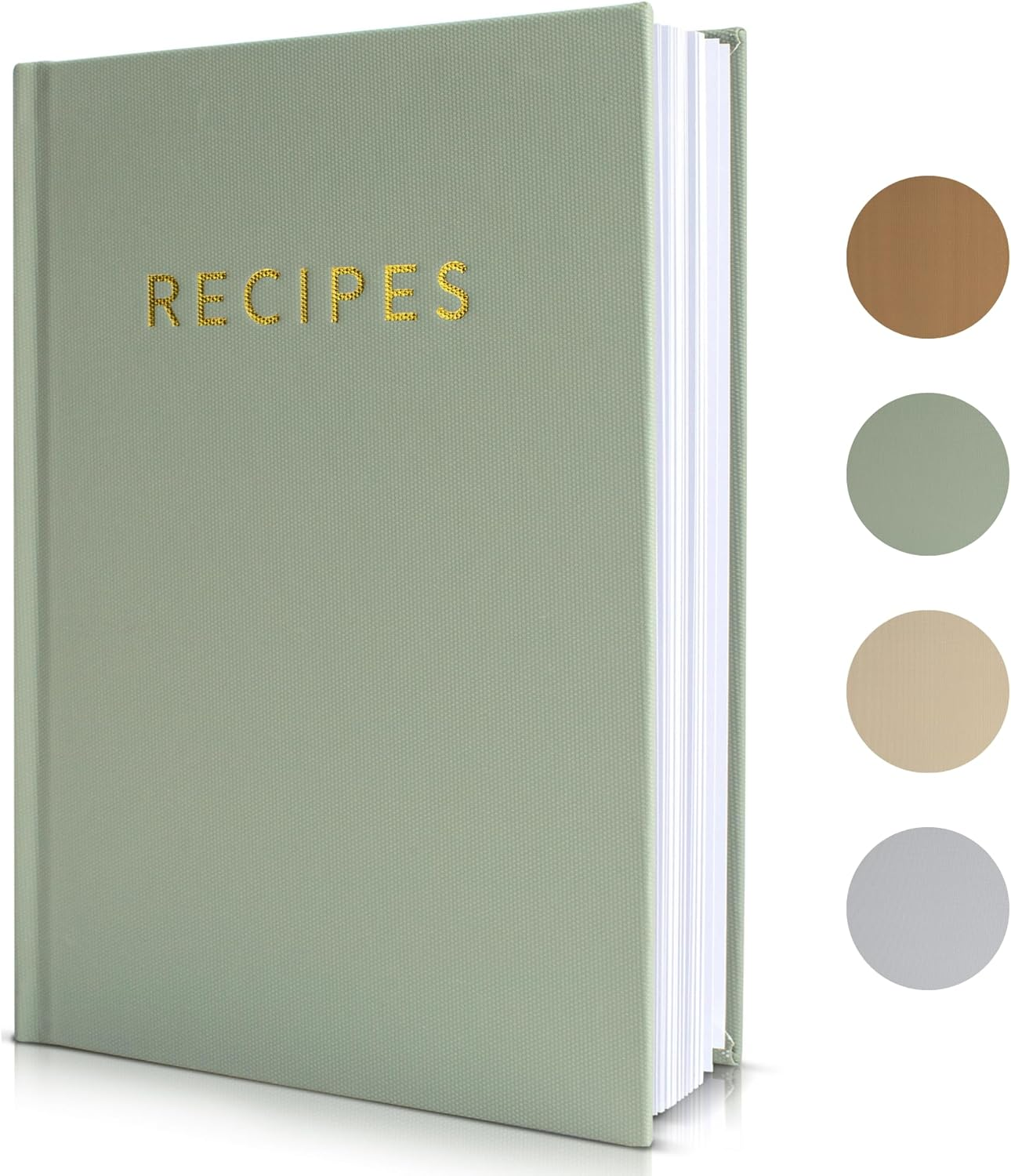 ZICOTO Aesthetic Blank Recipe Book with Waterproof Cover - the Perfect Recipe Notebook to Write in Your Own Recipes - Simplified Blank Cookbook to Organize Your Recipes