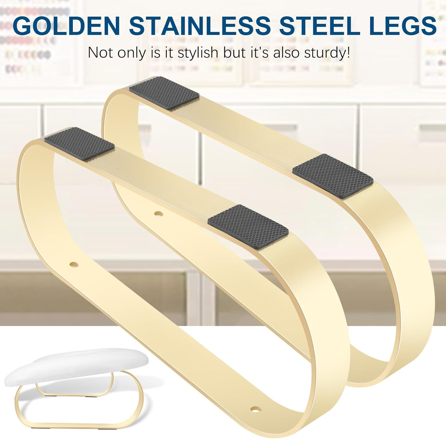 Arm Rest for Nails Tech, U-Shaped Manicure Nail Arm Rest Stand, Nail Armrest for Nail Tech Hand Rests with Stainless Steels Holder image number 4