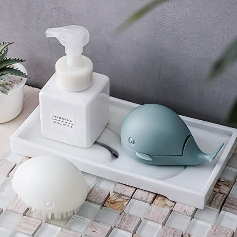 Silicone Washing Brush 1 Pcs Creative Little Whale Washing Brush,Fingernail Scrub Brush Toe Cleaning Brush Handle Grip Nail Brush Cleaning Clothes Shoes Foot Scrubber Brushes image number 6