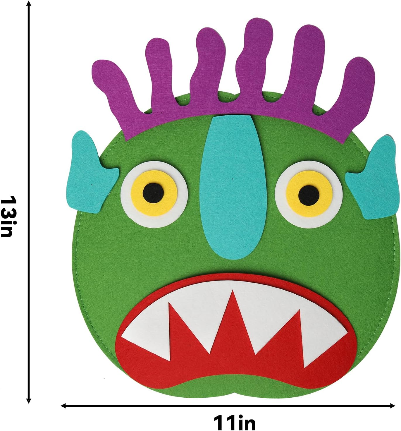 Go Away Big Green Monster Felt Hand Puppet, Detachable Eyes, Mouth Ears for Kids Storytelling image number 1