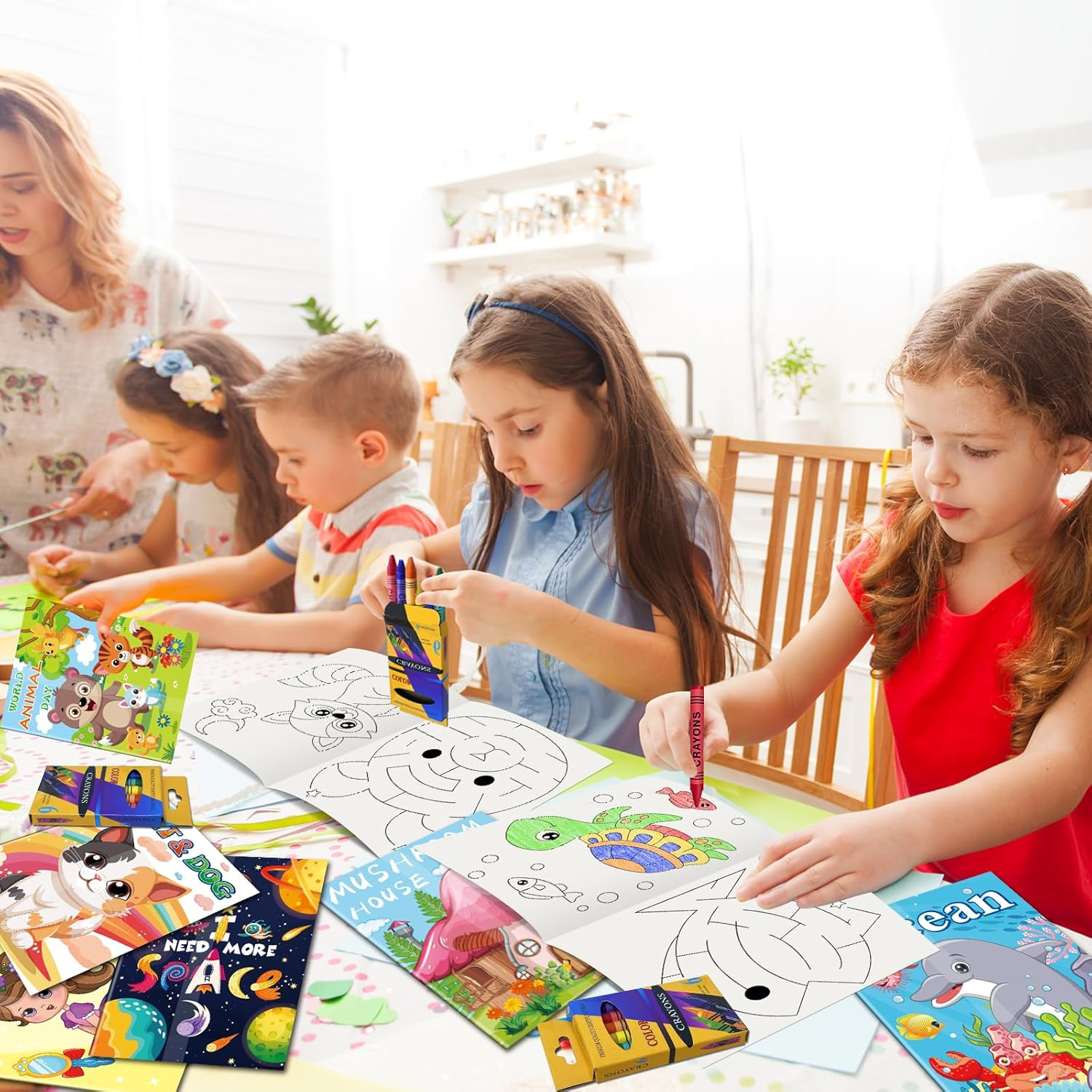 Elfew 20 Pack Small Colouring Books for Kids Ages 2-4,4-8, Bulk Colouring Books, Kids Party Favor Colouring Book Set for Goodie Bags Stuffer Fillers for Children Boys and Girls image number 4