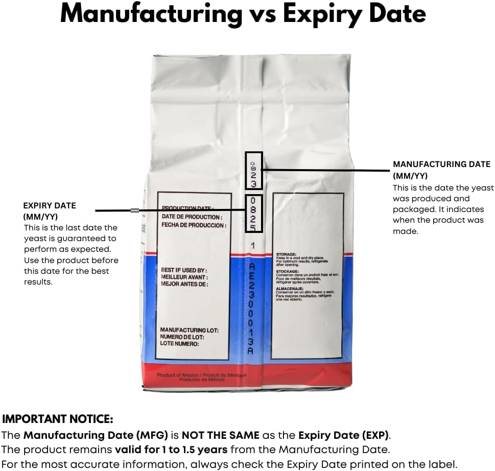 Red Star LESSAFRE Red Star Active Dry Yeast 16 Oz (1 Pound) Size image number 3
