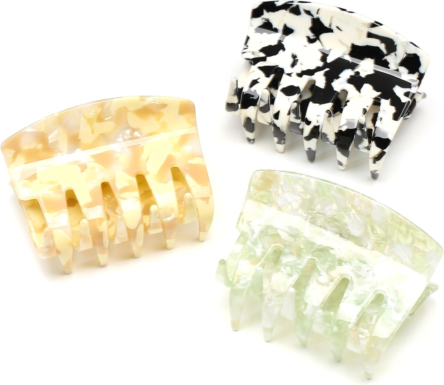 Qingoo Large Hair Clip Beautiful Women'S Hair Clip Headpiece Elegant Hair Accessory 1 Piece (7 Cm X 4.5 Cm, Black White)