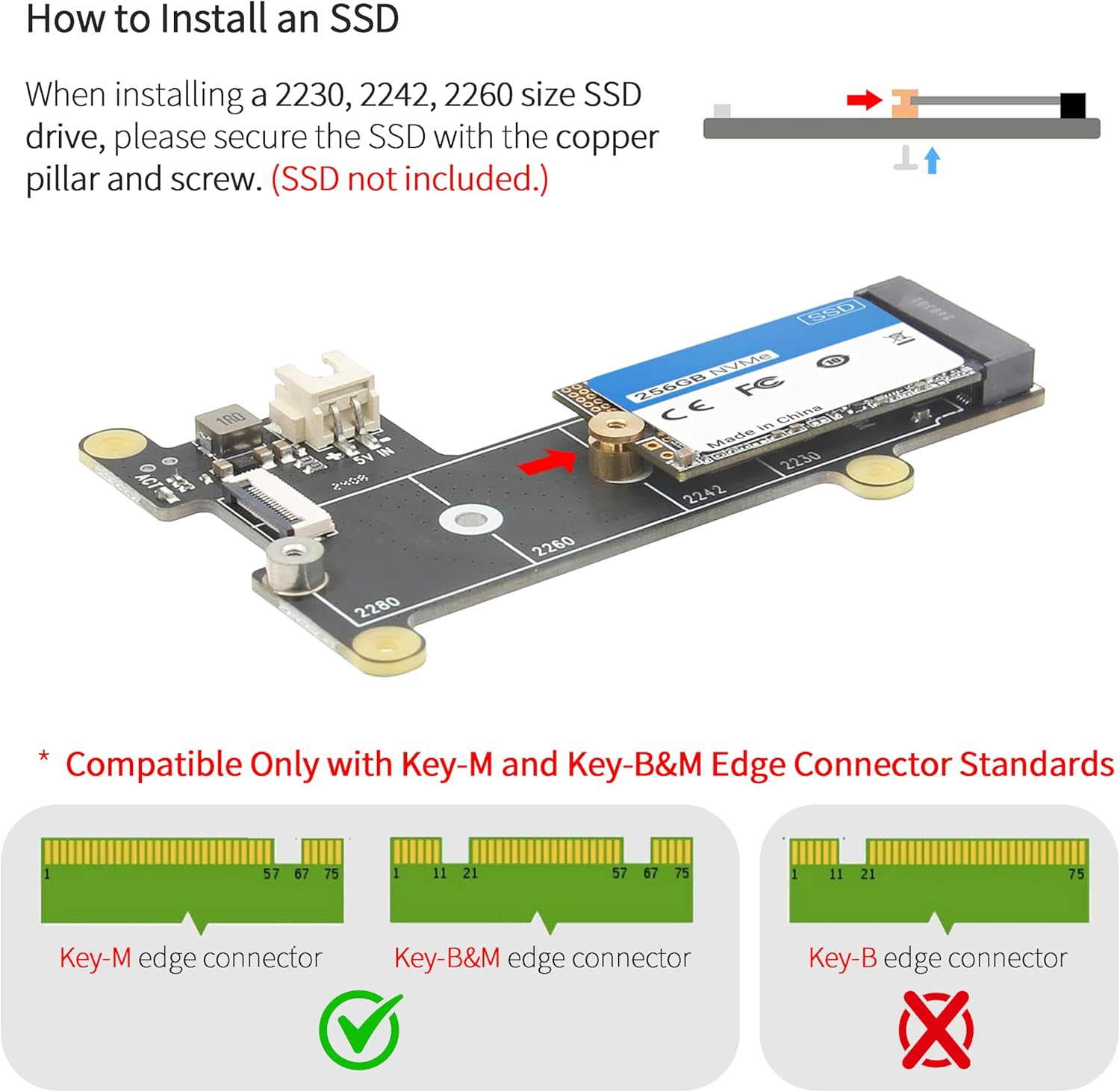 Electrocookie Raspberry Pi 5 Case, Aluminum Compact Case with Active Cooling Fan (Silver)