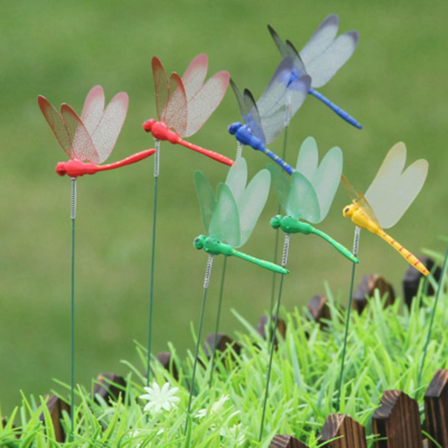 36Pcs Artificial Dragonfly Butterflies Garden Decoration Outdoor Simulation Dragonfly Stakes Yard Plant Lawn Decor Stick image number 3