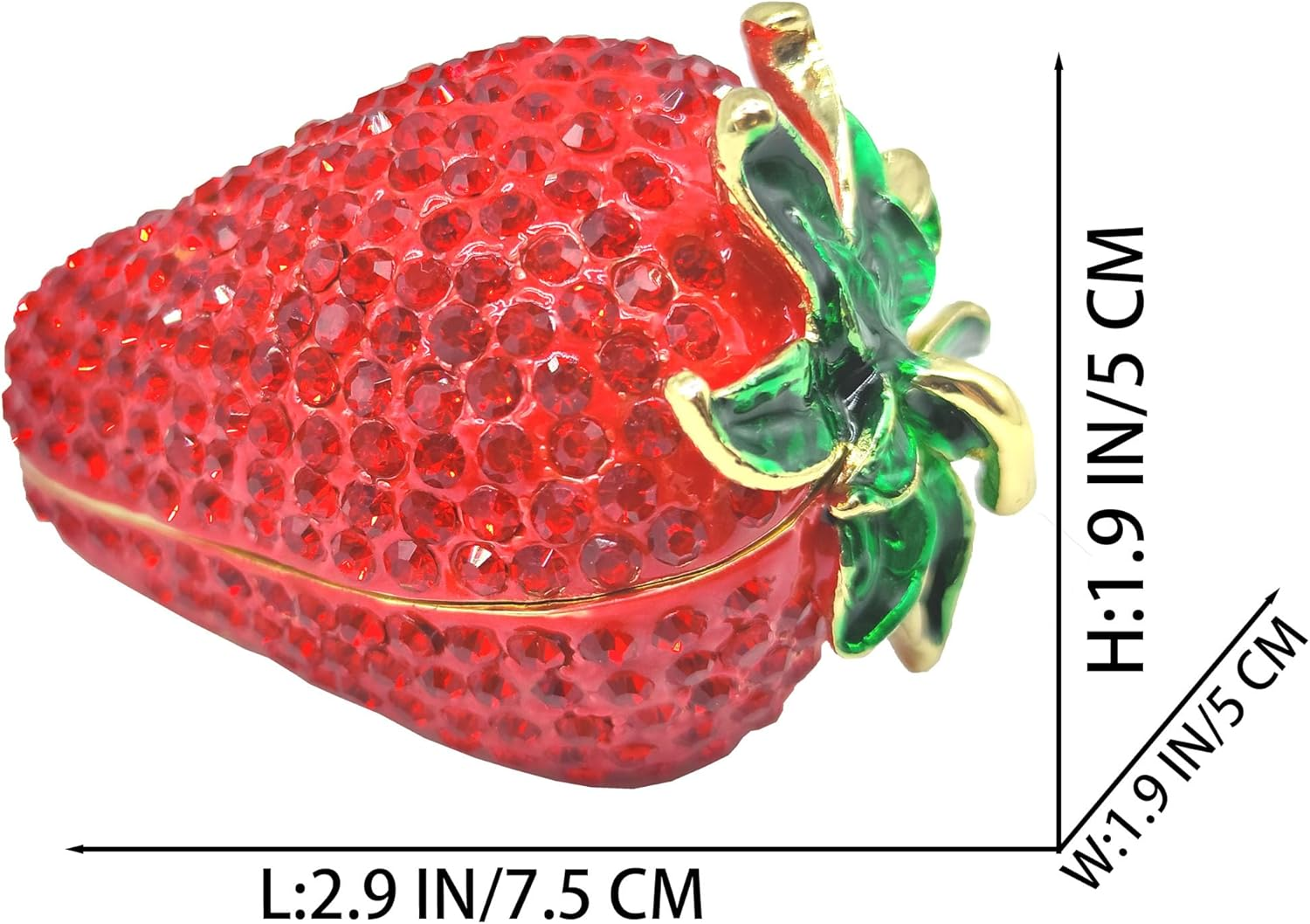 Strawberry Jewelry Trinket Box Hinged Unique Gifts for Women Handmade Home Decor(Pro) image number 2