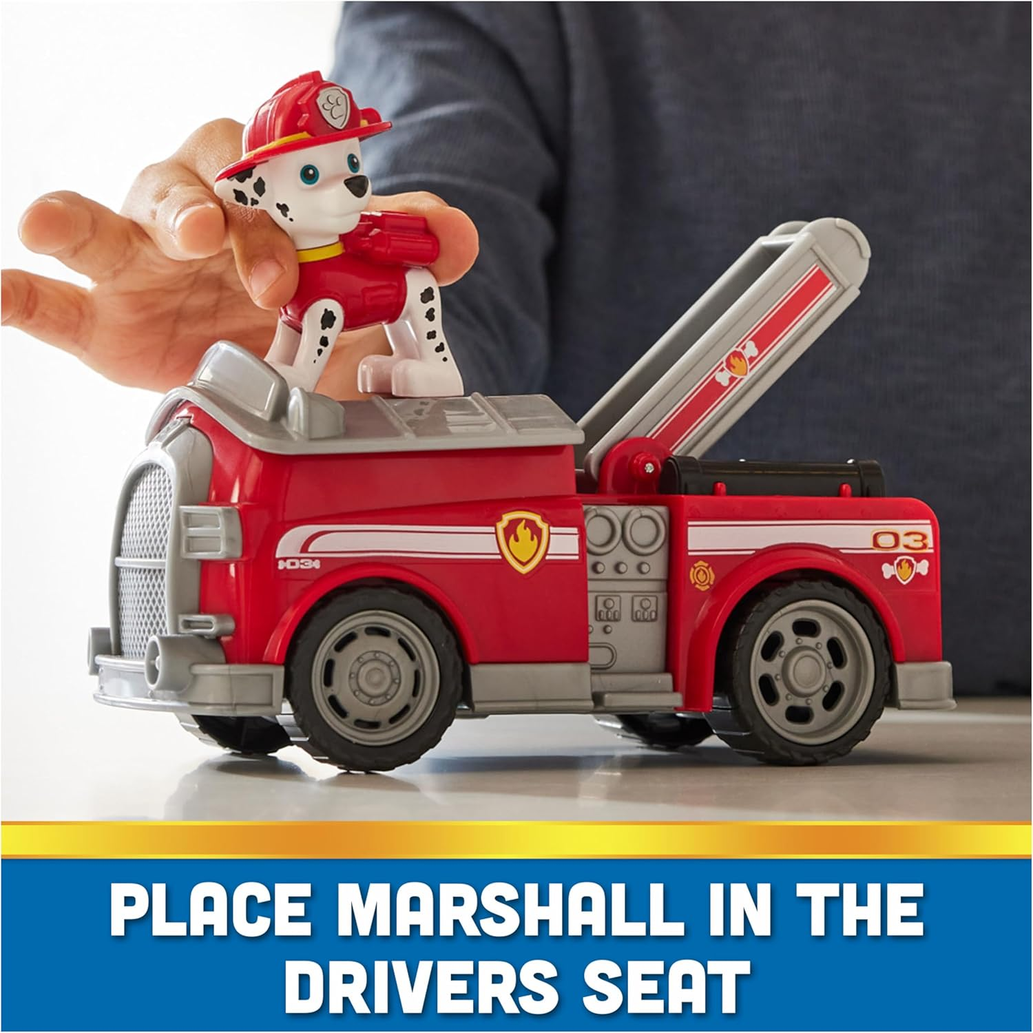 PAW Patrol, Marshall&rsquo;S Firetruck, Toy Truck with Collectible Action Figure, Sustainably Minded Kids Toys for Boys & Girls Ages 3 and Up image number 2