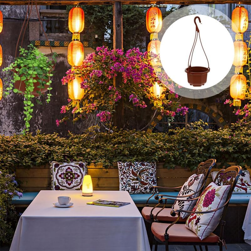 Yardwe 8 Sets Chlorophytum Pot Pots Chlorophytum Flowerpot Hanging Plant Pots Hanging Plant Basket Hanging Baskets for Plants Hanging Planter Outdoor Hanging Pots Plastic image number 2