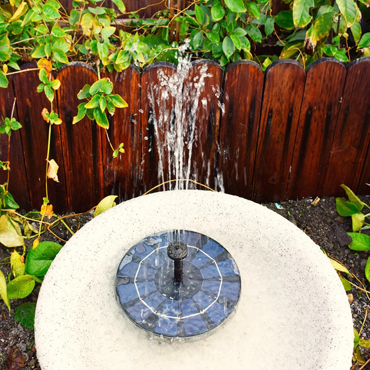 Meichoon Solar Fountain Pump 3.5W with 6 Nozzles Birdbath Water Feature Independent Floating Fountain for Gardens Ponds Fish Tanks Aquariums Outdoors MY01 image number 2