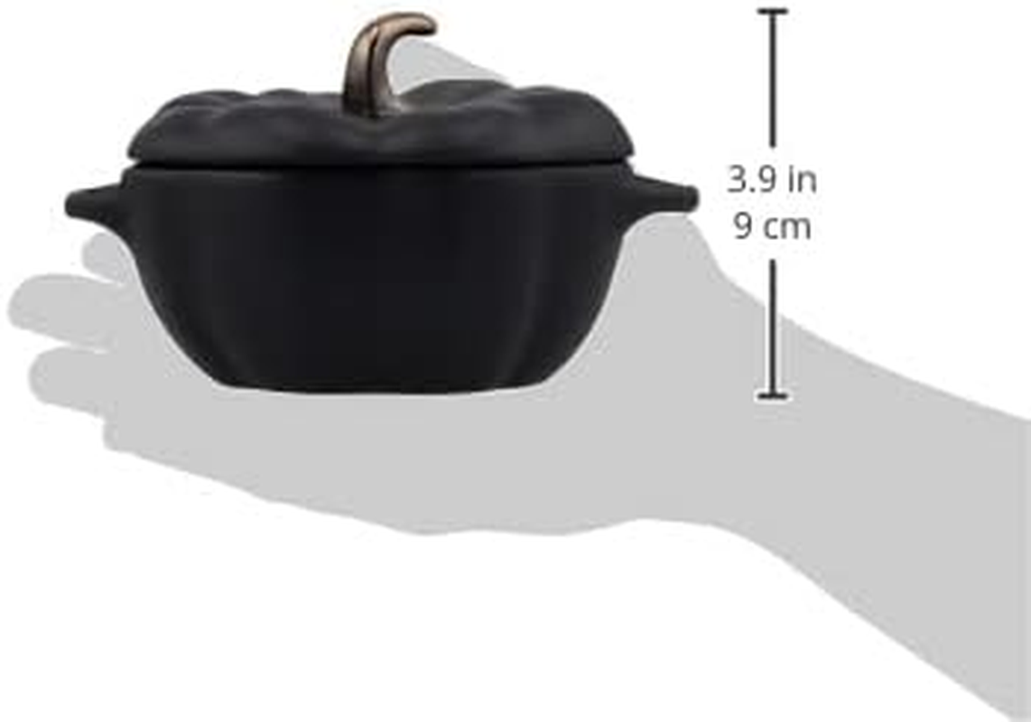 Staub 40508-548 Pumpkin Cocotte 40508-548 Pumpkin Cocotte 40508-548 Black Ceramic Heat Resistant Ceramic Microwave Safe