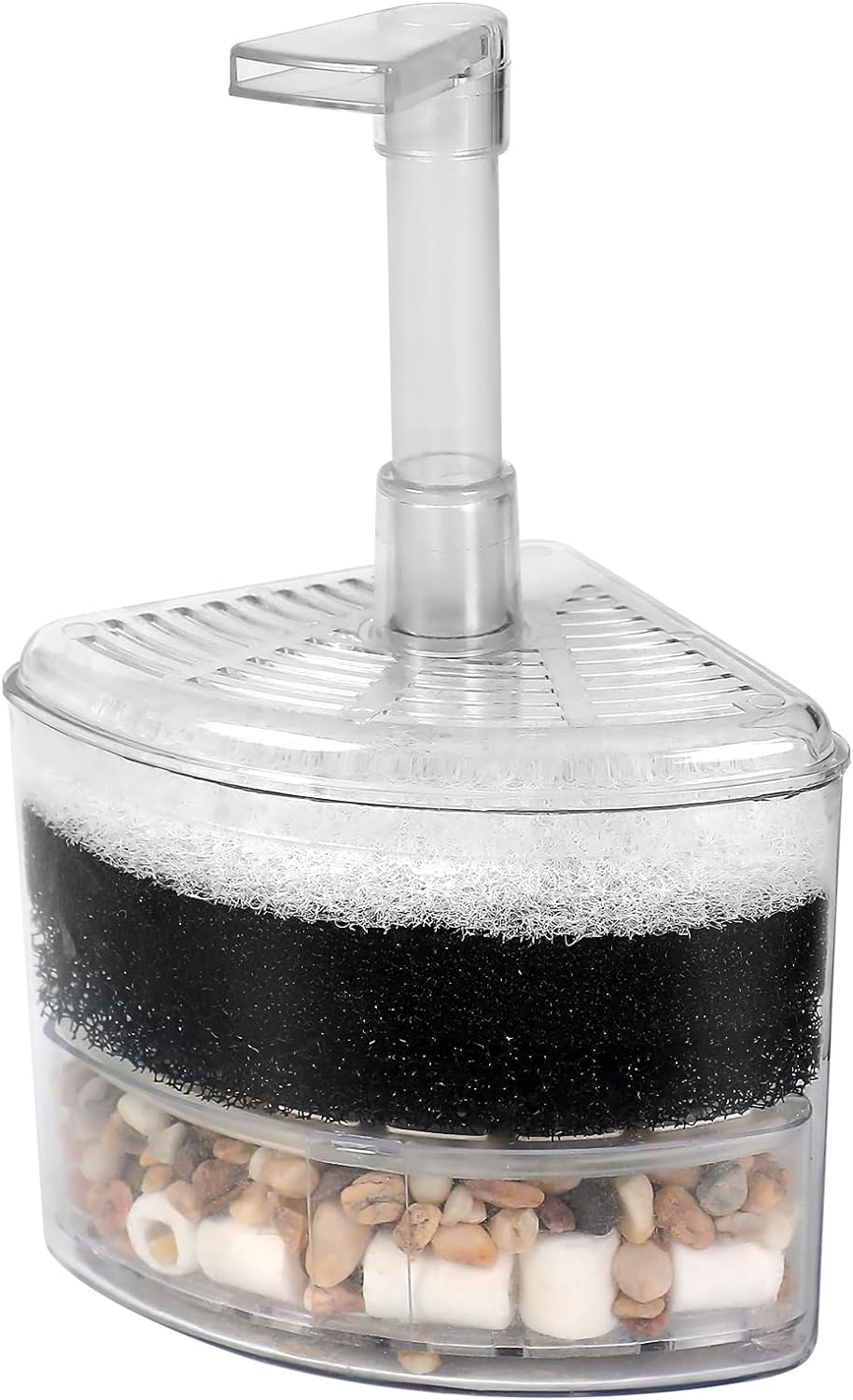 AQUANEAT Air Driven Bio Corner Filter Sponge Fry Shrimp Nano Fish Tank Aquarium 20 Gallon image number 4