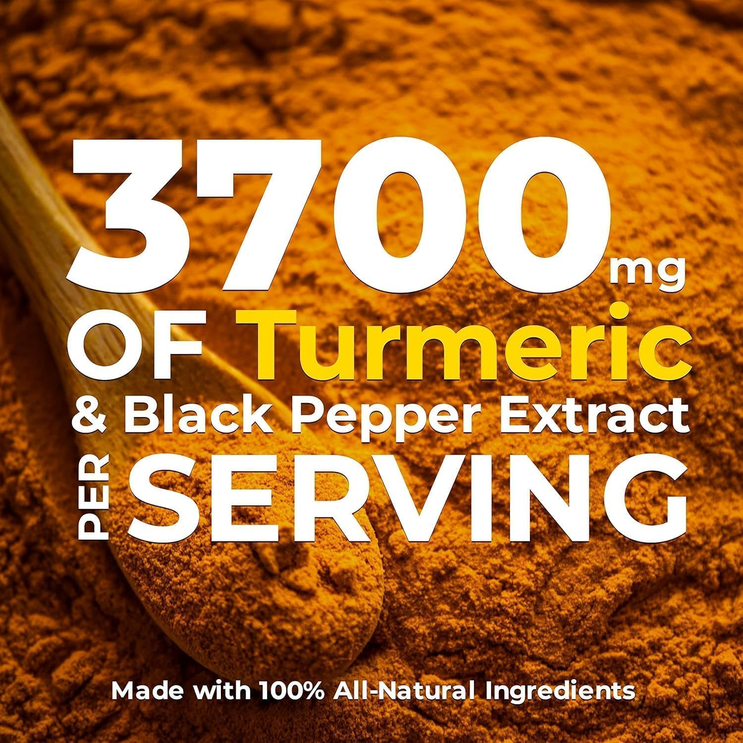 Nutrawave Turmeric Curcumin with Black Pepper Extract &ndash; 3700Mg per Serving (2 Capsules) | Non-Gmo, Vegan, Gluten Free | No Additives, Easy-To-Swallow Capsules image number 4