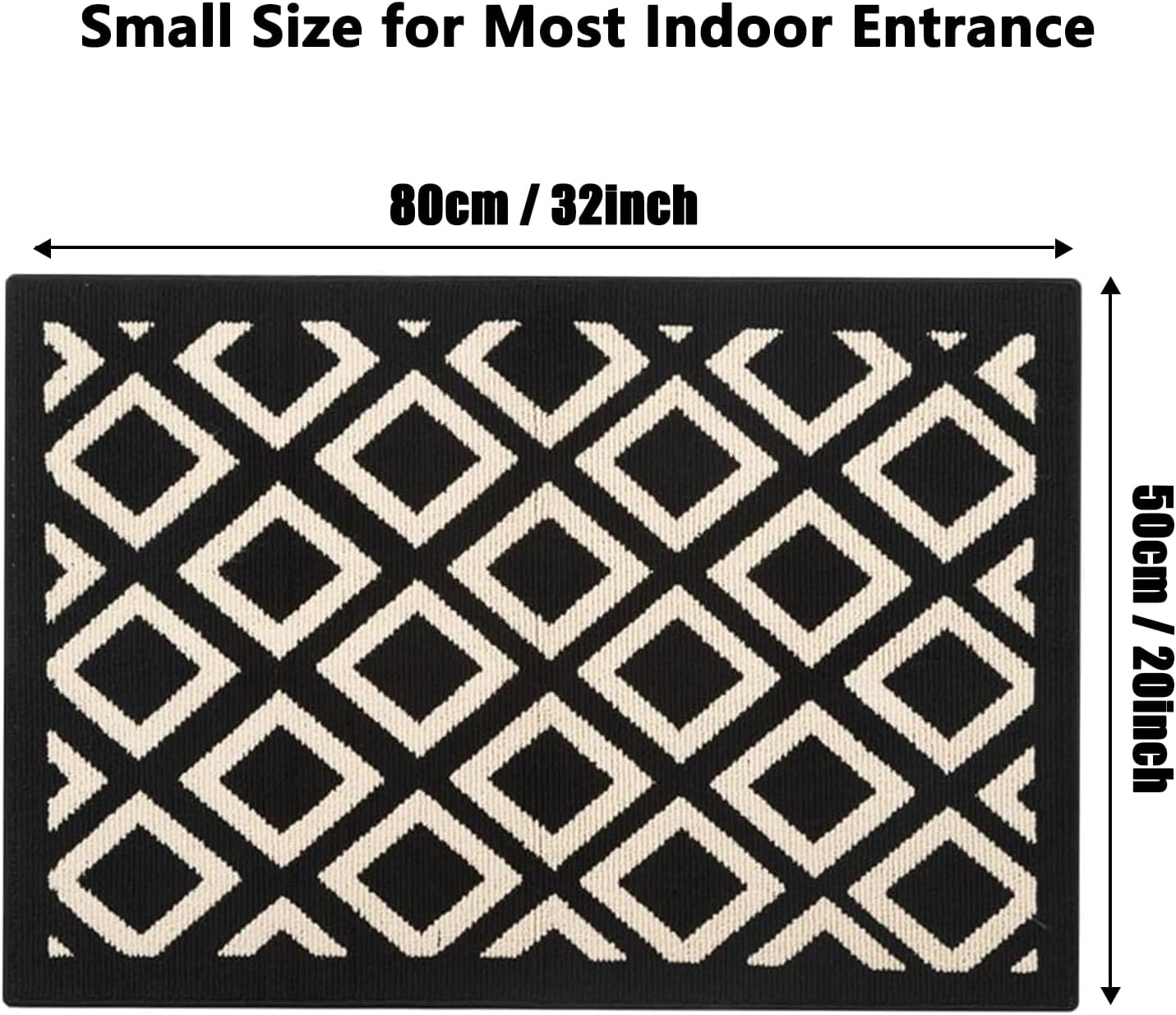 Indoor Door Mat, Non-Slip Absorbent Resist Dirt Entrance Mat, Anti-Slip, Machine Washable Front Doormats, Low Profile inside Floor Mat Doormat for Entryway, 32X20 Inches image number 1
