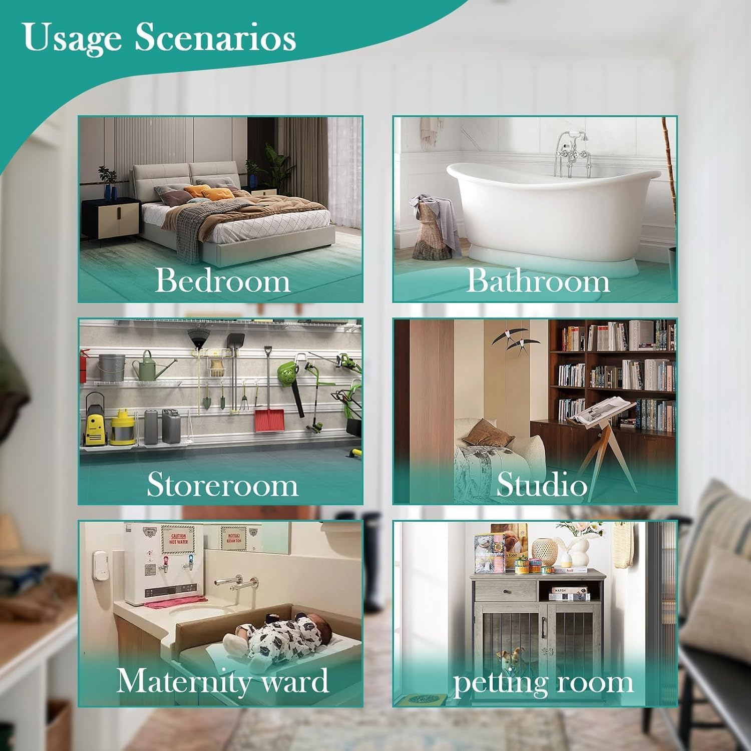 6-Shelf over the Door Storage Organizer,Door Organizer Hanging，Over the Doors Pantry Organizer，Back of Door Storage Organizer，25Lb Ultra Sturdy & Large Capacity Door Organizer for Closet,Bedroom image number 4