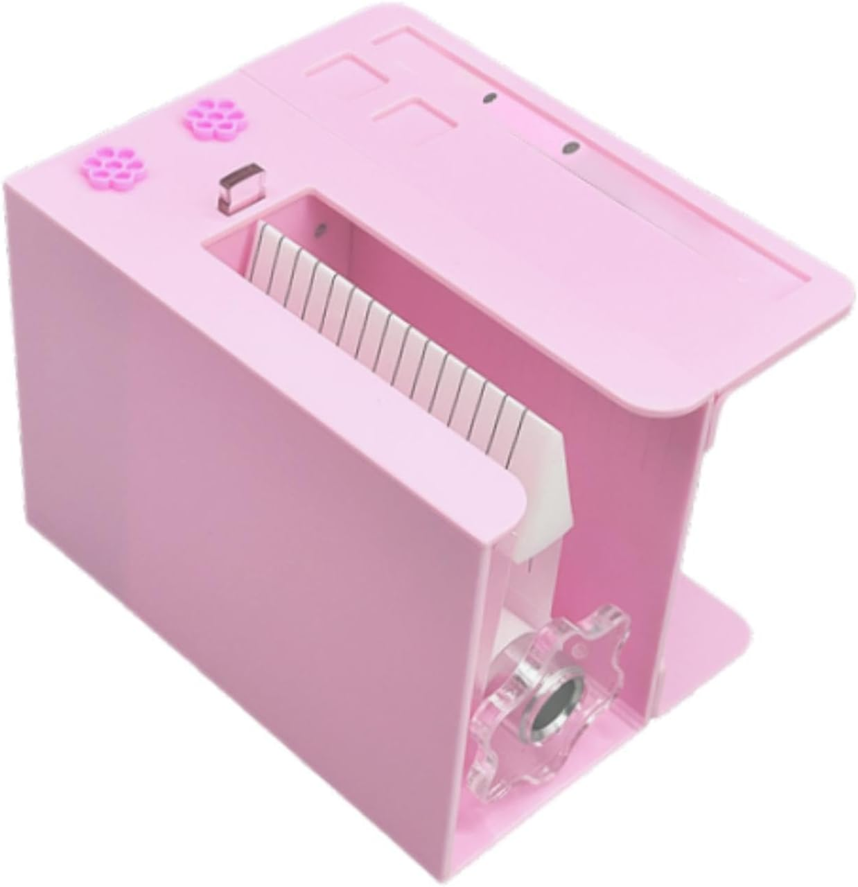 Oshhni Eyelash Flowering Machine,False Eyelash Separator,Acrylic for Women,Portable Making Eyelash Fans,Root Splitter Lash Fan Maker, Pink