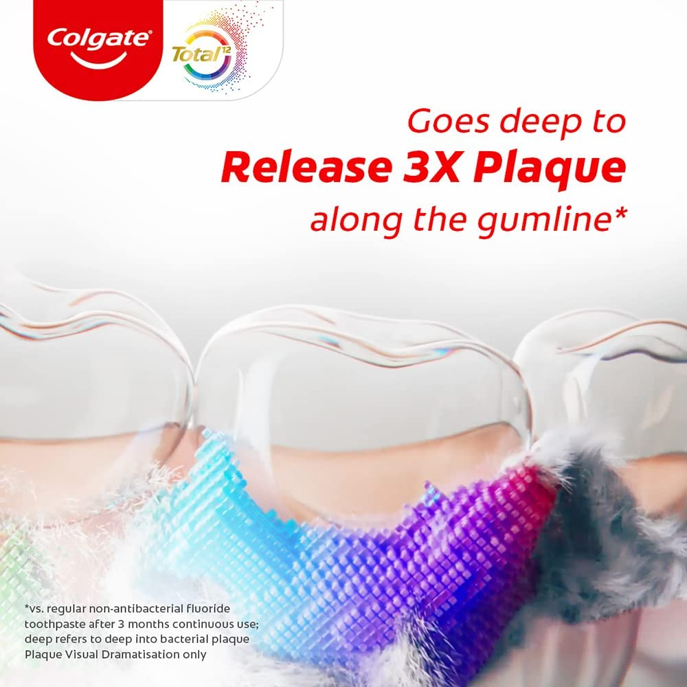 Colgate Total Plaque Release Toothpaste, 95G, Farm-Grown Natural Mint, for Stronger Gums