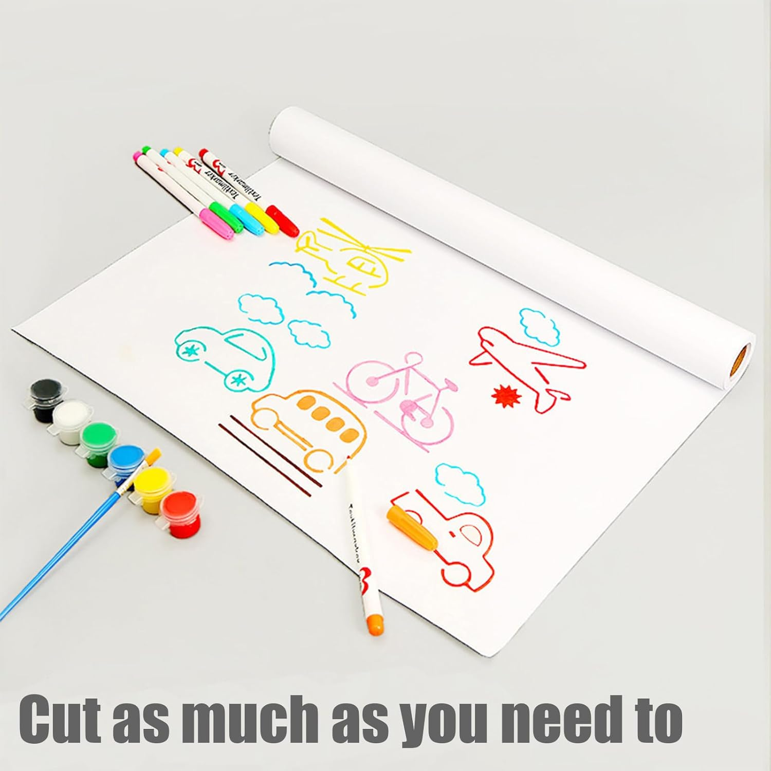 Long Easel Paper Roll 11.8" X 590" (49 Ft), Large White Bulletin Board Paper, Fade Resistant Art Paper Roll for Gift Wrapping Drawing Painting Craft Poster Banner Trace (1 Roll) image number 2