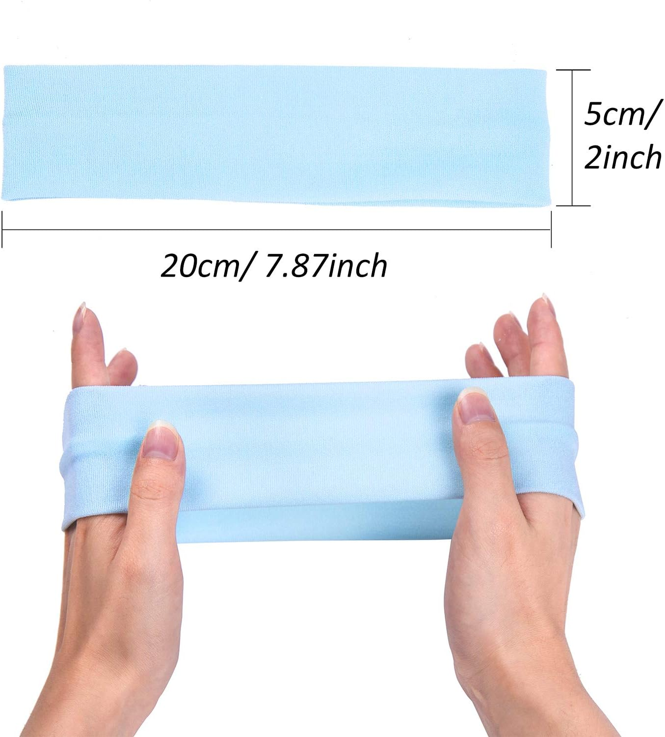 DERAYEE Headbands,Fashion Hair Bands Stretch Elastic Yoga Headband for Women Men Girls Sports Headwraps Non Slip - Headbands Color-A image number 7