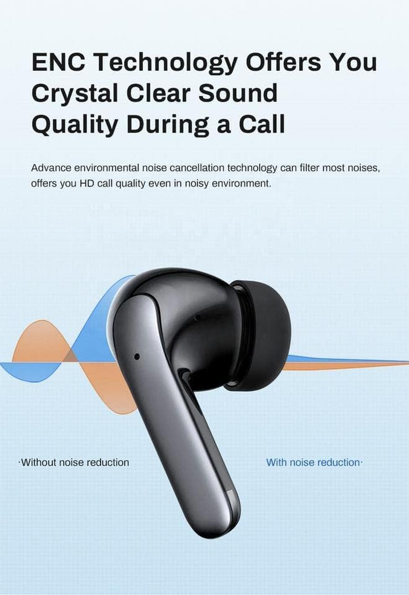 Wireless Earbuds Bluetooth 5.3 Deep Bass True Wireless Headphone 30H Playback LED Power Display In-Ear Earphones Noise Reduction with Charging Case Headset IP7 Waterproof for Sports