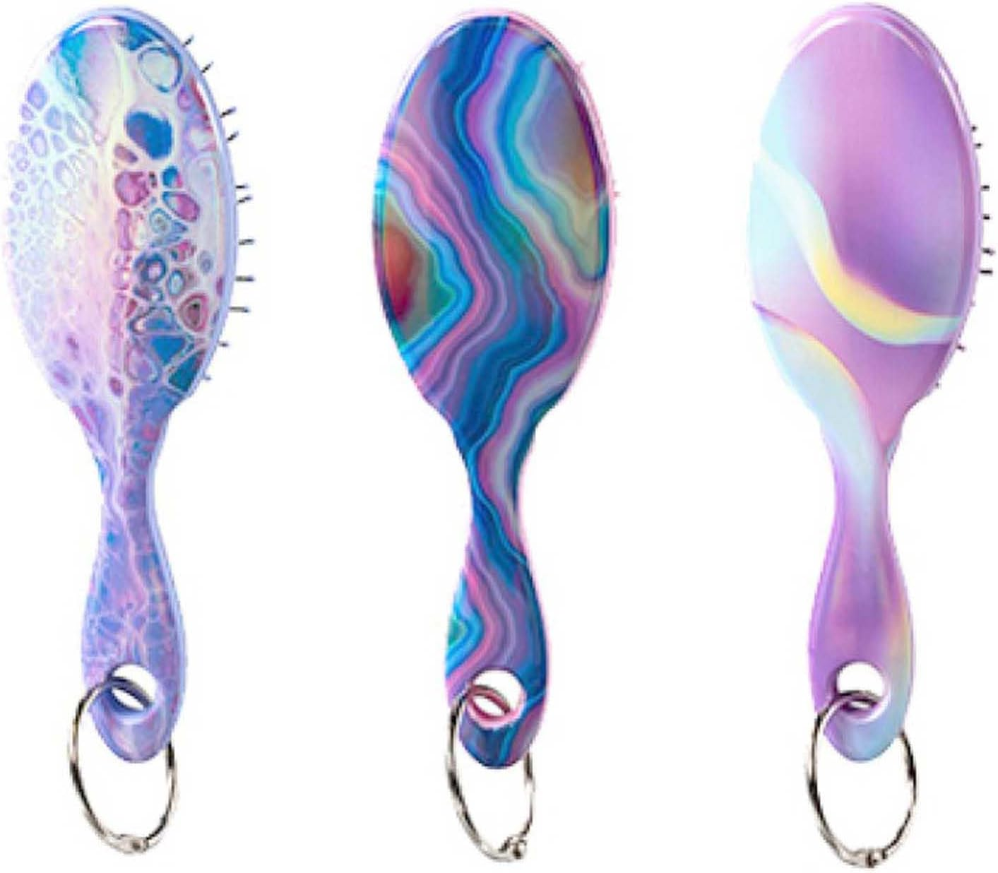 Wet Brush-Pro Keychain Hair Brush, Limited Edition Fantastic Voyage, 1 Count (Pack of 2), Galaxy Stone