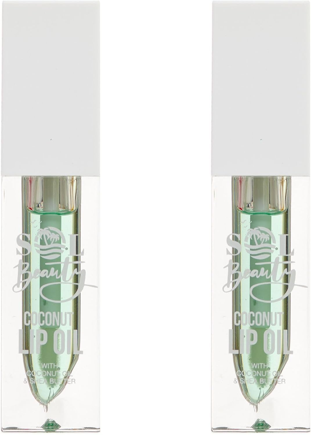 Sol Beauty Coconut Lip Oil with Coconut Extract and Shea Butter, Nourish, Hydrate and Soften Your Lips, Vegan Friendly and Cruelty Free Lip Oil 2 X 3G