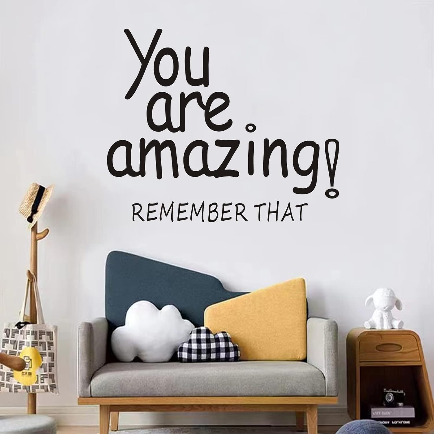 Wall Decals for Kids, Inspirational Wall Stickers, (Easy to Apply), Living Room Bedroom Gym Office School Classroom Nursery Playroom, Quotes Motivational Boys Girls Toddlers Teen Men Women, Teamwork Yoga Dance Garage Positive Home Vinyl Decor Art Family Sayings Words Signs, You Are Amazing 24"X20" image number 2