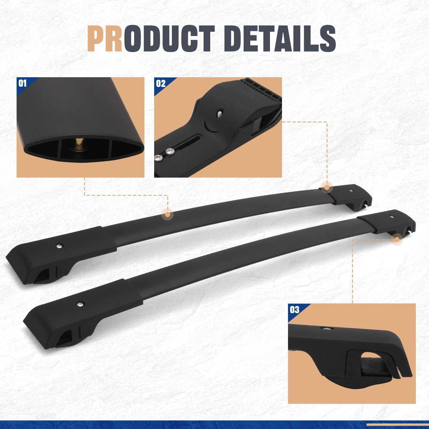 Cross Bars Fits for Subaru XV Crosstrek 2013-2025 & Forester 2014-2024 & Impreza 2017-2023 & Outback Wilderness 2022-2025 Adjustable Roof Rack Crossbar Luggage Rack image number 5