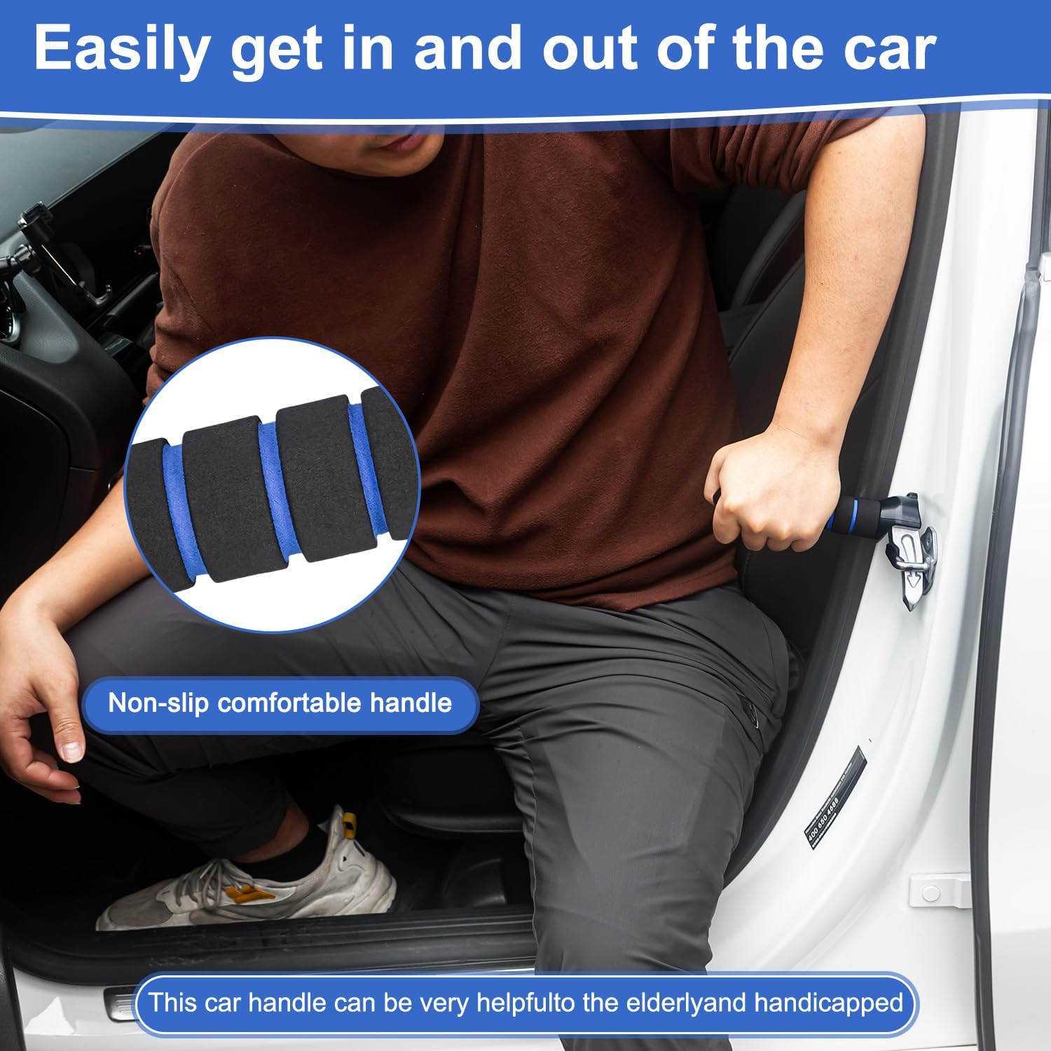 3 in 1 Car Door Handle for Elderly, Car Cane, Assist Support for Seniors and Handicapped, Window Breaker Seatbelt Cutter image number 4