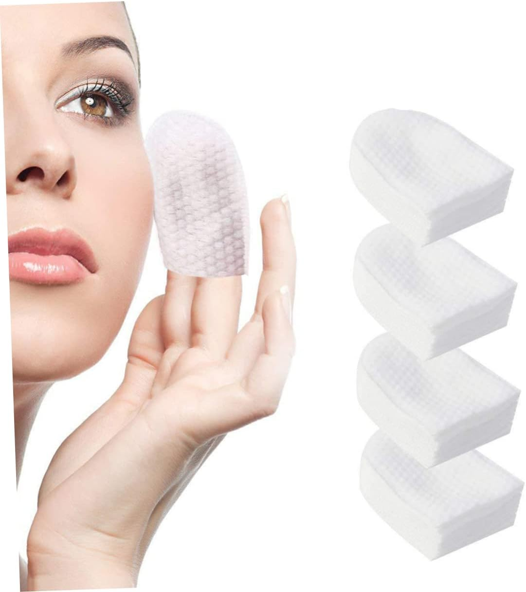 Healeved 240Pcs U-Shaped Pocket Cotton Pads Face Makeup Cleansing Pads Japanese Organic Cotton Makeup Remover Gentle for Skin Care image number 3