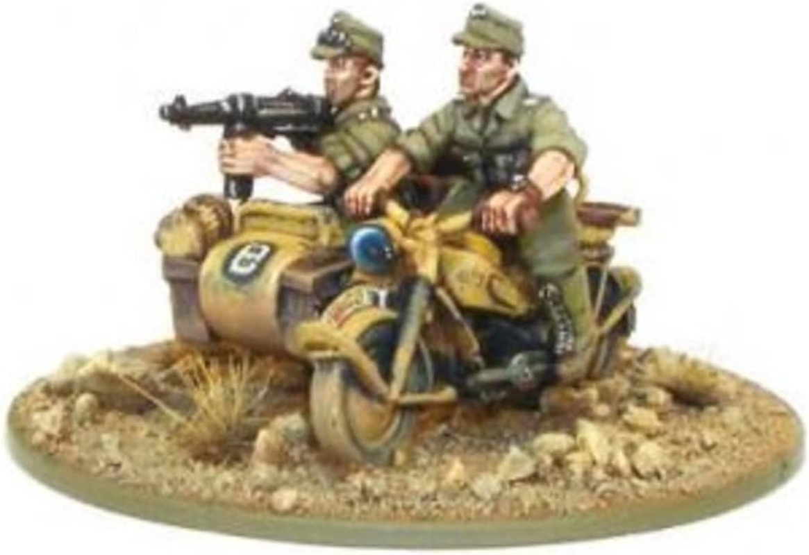 Afrika Korps Kradschutzen Motorcycle & Sidecar Miniature